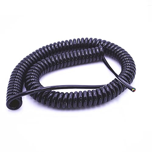 GatherTOOL Cavo a Spirale Estensibile telescopico a Molla a 4 Fili 24AWG0.2mm /20AWG0.5mm /17AWG1.0mm /14AWG2.0mm (Size : 24AWG0.2MM, Color : 2.5 Meters)
