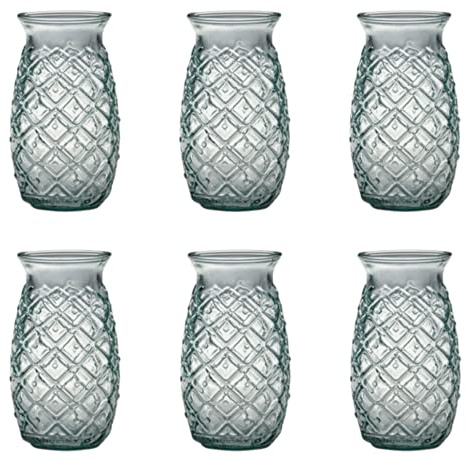 Happy Deko 6x Cocktail Glas Ananas Longdrink Gläser 385ml (2392)