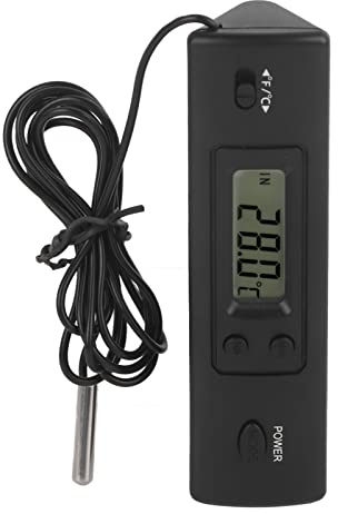 TOPINCN Temperaturmessgerät, Sondensensor, LCD-Thermometer-Messgerät mit AAA-Temperaturmessgerät, Elektronisches Thermometer, Sonde, Temperaturmessung, Kühlschrank-Thermometer