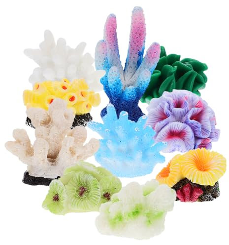 Angoily 20 STK Harzsimulation Koralle gefälschte Pflanze Aquarienpflanzen aus Harz Ornament Wohnkultur Aquarienkoralle Aquarium Landschaftsbau Koralle künstlich Skulptur