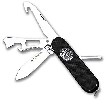 Navaja multiusos Aitor Escape clásica 4 usos verde hoja <8cm.