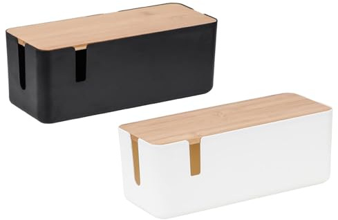 Générique Boîte De Rangement pour Câbles | Boîte Cache-Câble Multiprise, Boîte De Gestion des Câbles, Boîte Rangement pour Cordon Câble pour Cacher Et Dissimuler Les Multiprises, Boitier Cache Câbles