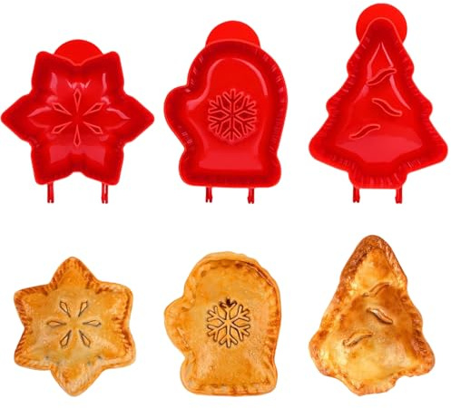 VasedGins Mini-Handkuchenmacher für Weihnachten, mit einer Presse, Teigpresser, Taschenformen, Backformen für Weihnachten, Party, Zuhause, Potluck