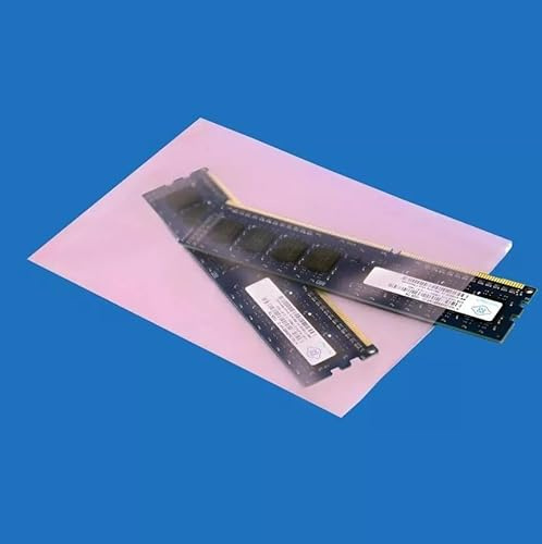 100 Anti-Static Bags, 18 x 24, 2 Mil, Open-Ended Large Pink Poly Bags for Motherboard Protection