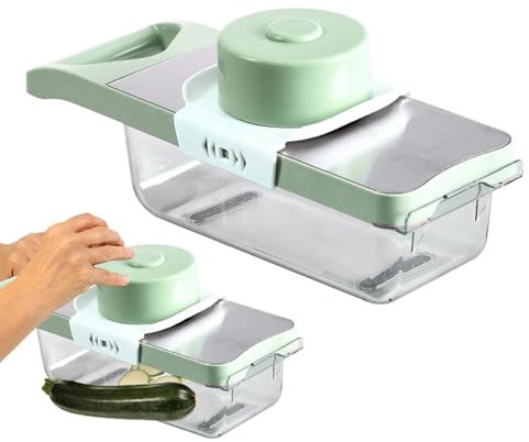 Cortador de verduras manual, cortador de verduras helicóptero - de tomates a rebanadora de verduras multifuncionales - Slicer de , aparatos de cocina seguros para trituración eficiente, corte