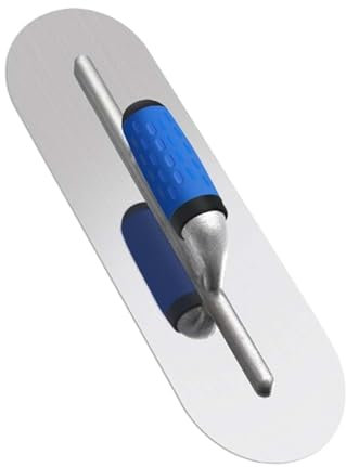 perfk Piscina de acabado de la llana, profesional, eficiencia, cómoda ergonomía de acero inoxidable para cemento de tablero de yeso, 40cmx10cm