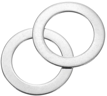 QUARKZMAN 60 Stück Runde Unterlegscheiben M12 x 18 x 0.5 mm, 304 Edelstahl Dichtscheiben Silber Beilagscheiben Set, O Ring Flache Dichtungsringe für Schrauben Muttern Gewindestange