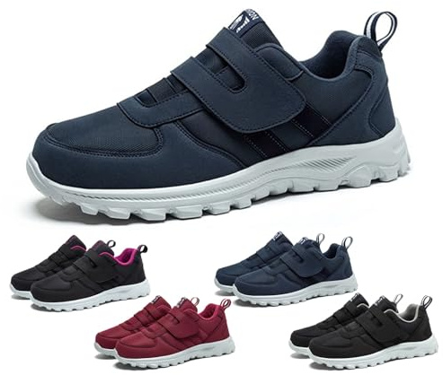 Scarpe per Diabetici Uomo Scarpe per Diabetici Scarpe Diabetiche per Uomo Donna Pantofole Extra Larghe Antiscivolo per Piedi Gonfi Ciabatte Ortopediche Camminare Casual Lavoro Comode(Blue,44 EU)