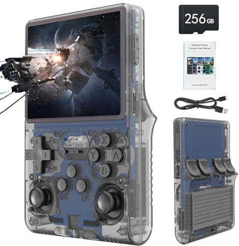 CyplayMach Console Portatile Retro Gaming 256GB – Schermo IPS 3.5”, Oltre 30.000 Giochi, Dual Joystick, Batteria 3800mAh, Emulatore Multi-Piattaforma, R40S Pro