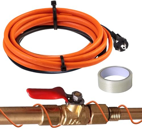 Câble Chauffant Antigel, Cordon Chauffant Antigel Étanche, Idéal pour Tuyaux, Évier, Plantes, Protection Antigel Efficace Et Facile à Installer, 4m 230V 25w/m