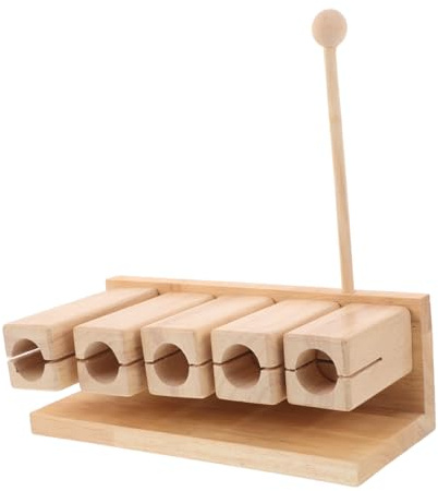 LIFKOME Pentatonische Holzklangblöcke mit Schlägel Holzschlaginstrument für Junge Mädchen und Rhythmische Percussion für Musikpädagogik Sicher Leicht für Vorschule und Gruppenlernen