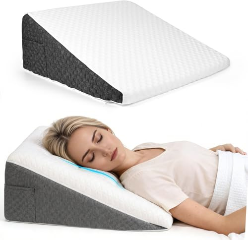 Gaethra Cuscino Antireflusso Adulti, Schienale Letto, Cuscino da Lettura, Supporto per Schiena e Rialzo Gambe, Schienale Divano, Poltrona da Letto