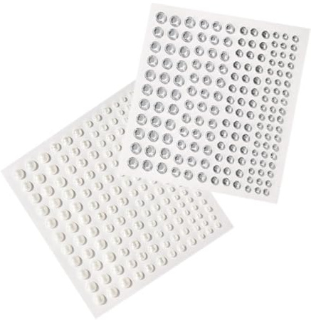 iplusmile Adesivi Autoadesivi Perle e Strass 330 Pezzi 3-6mm per Trucco Viso Decorativo Fai da Te per Feste Cosplay Halloween Festival Musicali