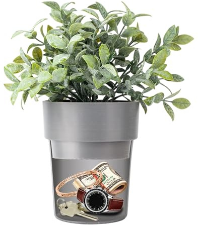 Umleitungssichere Blumentopf, Geldversteck Geheimdose, Blumentopf Umleitungs Tresors, Versteckter Schlüsselsafe, Für Geld Schmuck Uhren Schlüssel Uvm. Schlüsselversteck Für Draußen, Garten, Zuhause
