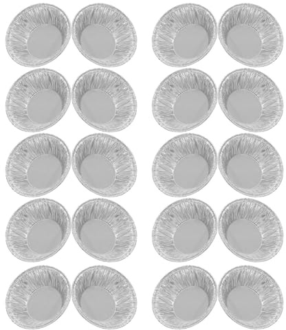 Zerodeko 200 Unidades Moldes para Tartaletas de Aluminio Bandejas Pequeñas de Papel de Aluminio, Herramientas Prácticas para Hornear Postres y Cheesecakes en Tiendas y Pastelerías