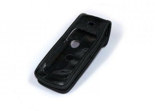 Ledertasche schwarz mit Gürtelclip für Nokia 6020/6021