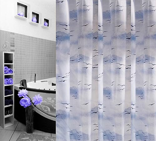 Spirella 7610583192790. Marina Electric Blue Duschvorhang 120 x 200 cm