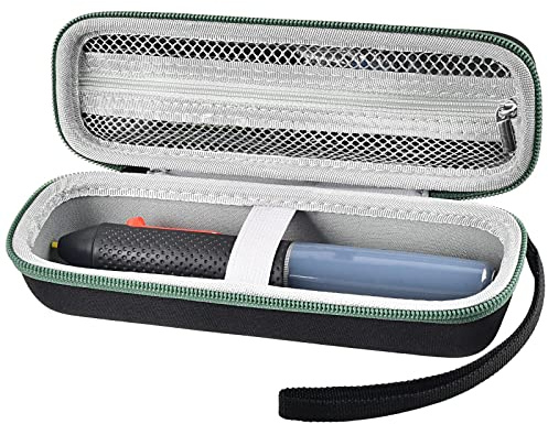 PAIYULE EVA-Tasche Für Bosch Gluey Akku-Heißklebestift | Hart-EVA mit Fixierband und Netzfach für AA-Akkus, USB-Lader, Kabel und Mini-Klebestifte ordentlich; nur Tasche,Schwarz.