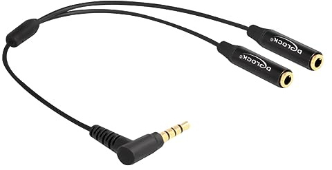 DeLOCK Y-Kabel Audio Splitter Klinkenstecker 3,5mm > 2X Klinkenbuchse 3,5mm 4 Pin