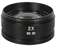 Mikroskoplinse, 0,5X 2X 0,7X Hilfs Objektiv for Industrie Digital Video Stereo Mikroskop Kamera Objektiv Objektiv Montage Gewinde Einstellbare Vergrößerung(2X)