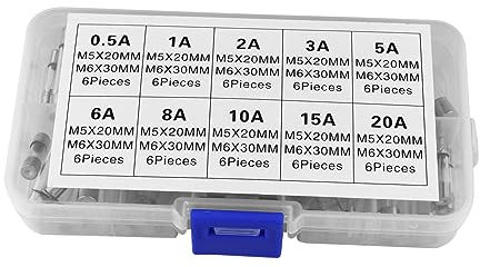 HOMSFOU 120stücke Teiliges Glassicherung Und Schnelles Auslösen Für Haushaltsgeräte Elektronik Und Inklusive Praktischer Aufbewahrungsbox