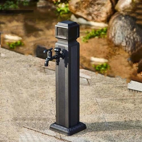 Colonna d'Acqua da Giardino Verticale antigelo con Rubinetto Esterno, Supporto per Tubo Flessibile Indipendente con Rubinetto in Ottone, Fontana con idrante da Giardino Resistente alle intemperie