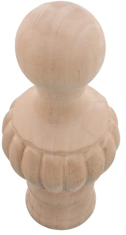 LOORGVEL Pinnacolo Decorativo in Legno 10X24 CM per Montanti Letto Balaustre e Corrimano Scale Finitura Liscia in Legno Grezzo per Verniciatura Personalizzata Adatto per Interni
