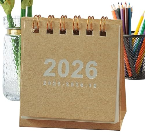 Bordskalender 2026 – 12-månaders dagsplanerare, pappersplanering, organisation, årsplanerare | månadskalender för kontor, skola, klassrum, , sovsal | kontorsmaterial för familj och