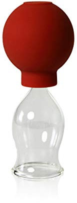 Lauschaer Glas Schröpfglas mit Saugball 25mm zum professionellen, medizinischen, feuerlosen Schröpfen mundgeblasen handgeformt, Schröpfglas, Schröpfgläser, Lauschaer Glas das Original