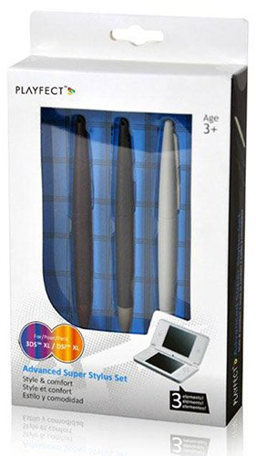 Playfect - Advanced Super - Lot de 3 Stylets pour Nintendo DSi XL