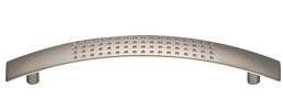 20 x Brushed Steel Bow Dimpled Kitchen Door Handles 128mm hole centres by ap office solutions ltd