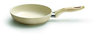 Kelomat, 1829-363, Pfanne rund 20cm, CERAMIC INDUKTION BEIGE, Durchmesser 20 cm, Edelstahl, Keramikbeschichtung, beige