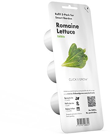 Click & Grow, Recambio Cápsulas de Lechuga Romana, Kit de 3 Cápsulas