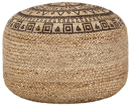 vidaXL Handgjord sittpuff brun 45x30 cm jute