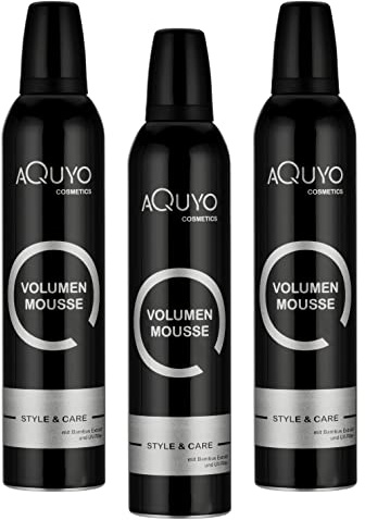 Style & Care Volumen Mousse Haarschaum (3er Pack - 3x 300ml) | Schaumfestiger verleiht dem Haar Halt und Fülle beim Fönen | Haarfestiger mit Hitzeschutz