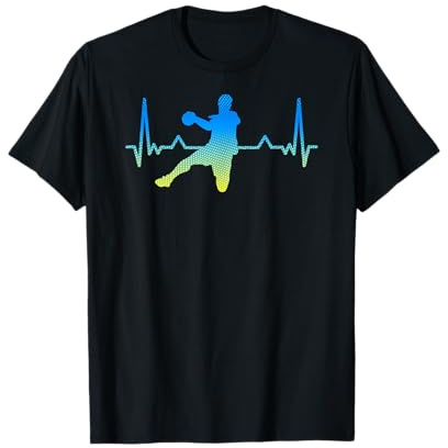Handballspieler Geschenk EKG Herzschlag Handball T-Shirt