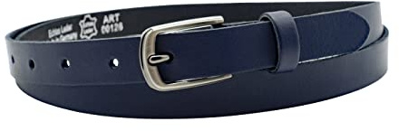 NK Belt GmbH Damen Ledergürtel aus Rindsleder, Made in Germany, Anzug Jeans Gürtel 2cm schmal #SR-07A