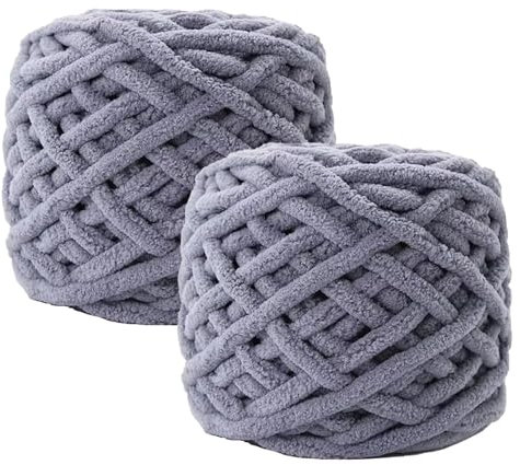 Maxee Dicke Wolle Garn 190 g(95 g*2), ca.88 m, Super Soft Knitting, Grobstrick Weiches Wollgarn, zum Häkeln für Decke, Perfekt zum Weben von Schals, Mützen, Decken, Zierkissen