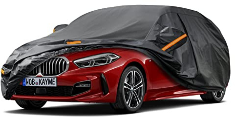 Kayme Autoabdeckung Wasserdicht Atmungsaktiv Passend für 2004-22 BMW 1er(E87/E81/F20/F21/F40), Vollgarage Autoplane für Regen Sonne Staub, Auto Abdeckplane Faltgarage Abdeckung(3-7 Tage liefern)