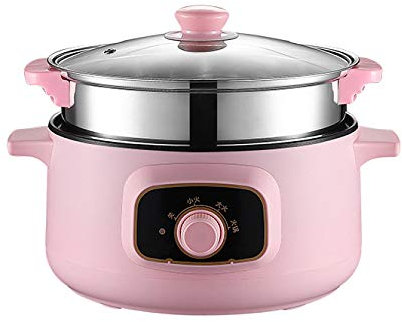 Olla Arrocera Funcional, Olla De Cocción Lenta con Protección De Apagado Automático, Olla Arrocera Pequeña para El Hogar con Vapor, 24 Cm-Edición Inteligente Rosa (Versión Mecánica Rosa 26 Cm)