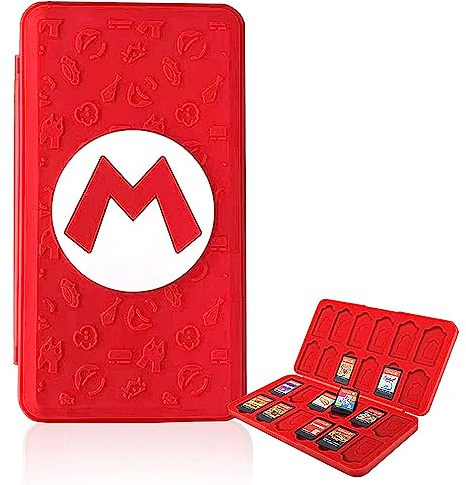 doepeBAE Étui pour Cartes à Jouer Nintendo Switch, Support de Cartes à Jouer en Silicone 3D, boîte de Rangement créative, Grande capacité, Organisateur de Cartes à Jouer avec 24 emplacements pour