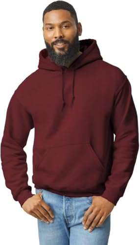TICTEX Felpa Uomo con Cappuccio | Hoodie Uomo con Miscela Pesante e vestibilità Comoda | Ideale per la Vita Quotidiana e Lo Sport | Felpa Cappuccio Uomo | Taglia S M L XL XXL 3XL 4XL 5XL