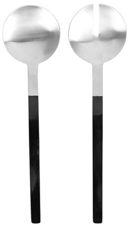 Couverts à salade Inox Gamme BAHIA L 26 cm l 7 cm Coloris Noir mat