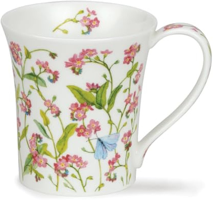 Dunoon Jura Tasse en porcelaine anglaise Motif nœuds Forget Me Rose 0,21 l