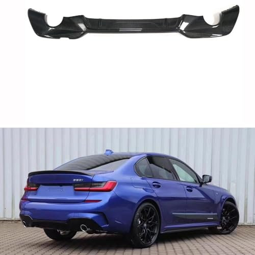 THOMIX Auto Heckstoßstange Diffusor für BMW New 3 Series G20 G28 2020,Spoilerlippe Heckdiffusor,Auto Heckspoiler Heckstoßstange Lippe Hecklippe des Fahrzeugs Auto Zubehör,B Carbon Fiber