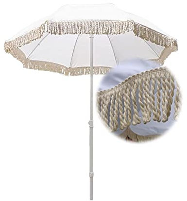 Outdoor Parasol Parasol de Plage 200CM Parasol de Jardin léger, Facile à Ouvrir et à Fermer, Parasol extérieur, pour Balcon, terrasse, Camping,