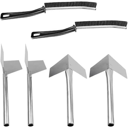 4 Utensili Per Intonacatura, 2 Spazzole Per Fessure, Spatola Per Angolo, Spatola Per Angolo Interno Per Cartongesso, Spatola Per Angolo A 90 Gradi In Acciaio Inossidabile