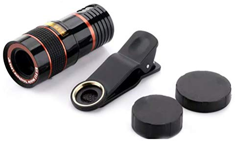 Teleskop-Handy-Zoomobjektiv, 8-Fach Professionelles HD-Glas, Klare Fernsicht für Outdoor-Abenteuer, Geeignet für Alle Handys (Black)