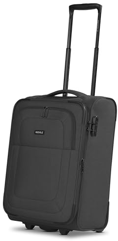 REDOLZ trolley cabina espandibile 55 cm | bagaglio a mano morbido con 2 ruote e lucchetto a combinazione | 55 × 37 × 25 cm leggero 2,4 kg per donna e uomo – Essentials 12