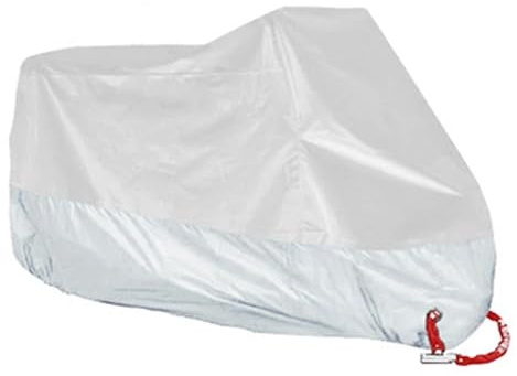 Motorradabdeckung Outdoor Motorradabdeckung Universal Outdoor UV-Schutz Roller Ganzjährig wasserdicht Fahrrad Regen Staubdicht Abdeckung ML XL 2XL 3XL 4XL 190T(All Silver,M for 160-180cm)